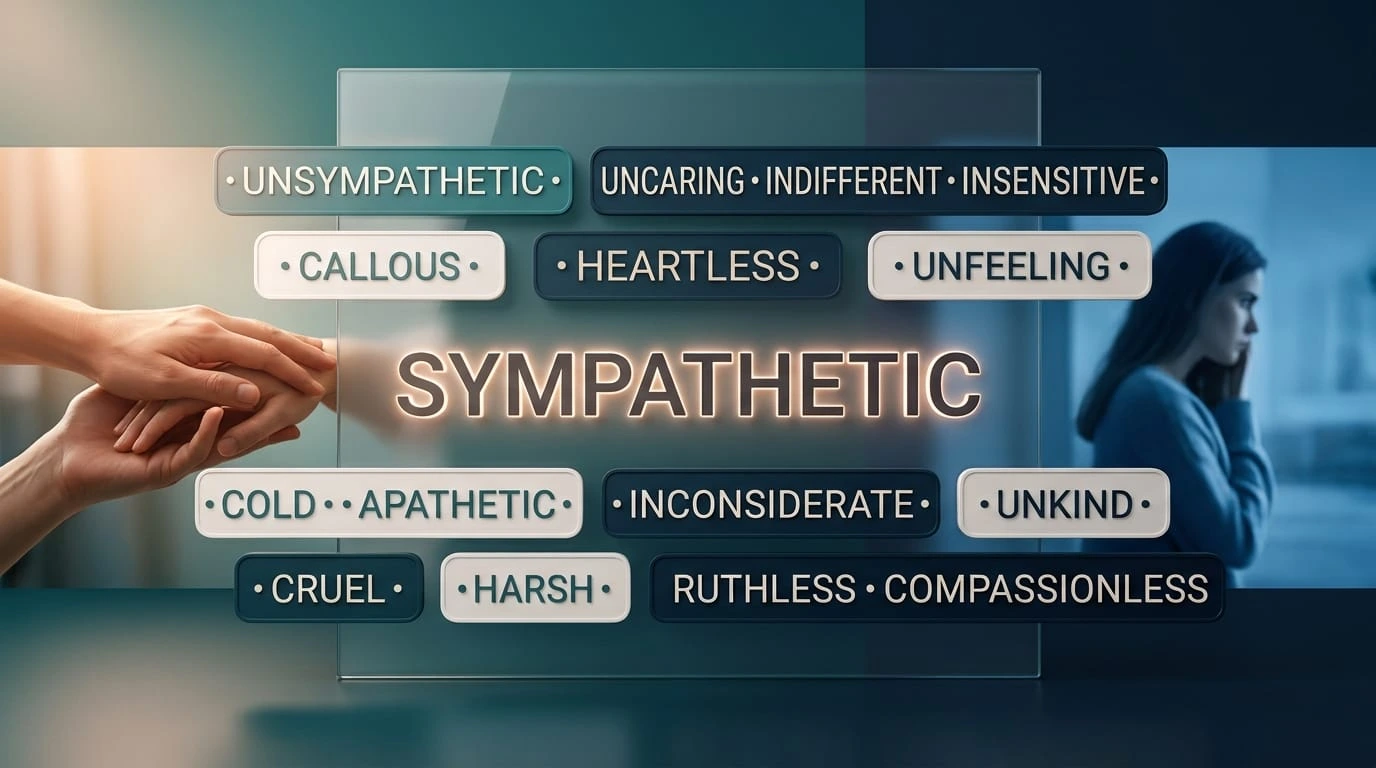 Antonyms for sympathetic showing unsympathetic, indifferent, insensitive, uncaring, and callous attitudes