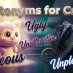 Antonyms for cute showing ugly, unattractive, plain, unappealing, and unsightly