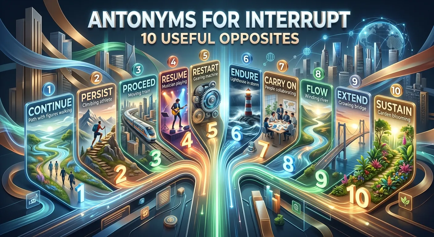 Visual comparison showing interrupt and its opposite continue in a conversation and ongoing activity