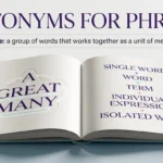 Educational illustration explaining phrase and its grammatical and contextual contrasts