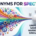 Antonyms for spectrum showing a broad range contrasted with singularity, uniformity, narrowness, and monochrome.