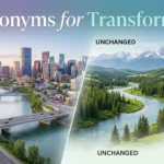 Realistic visual showing transformed objects contrasted with unchanged and preserved versions.
