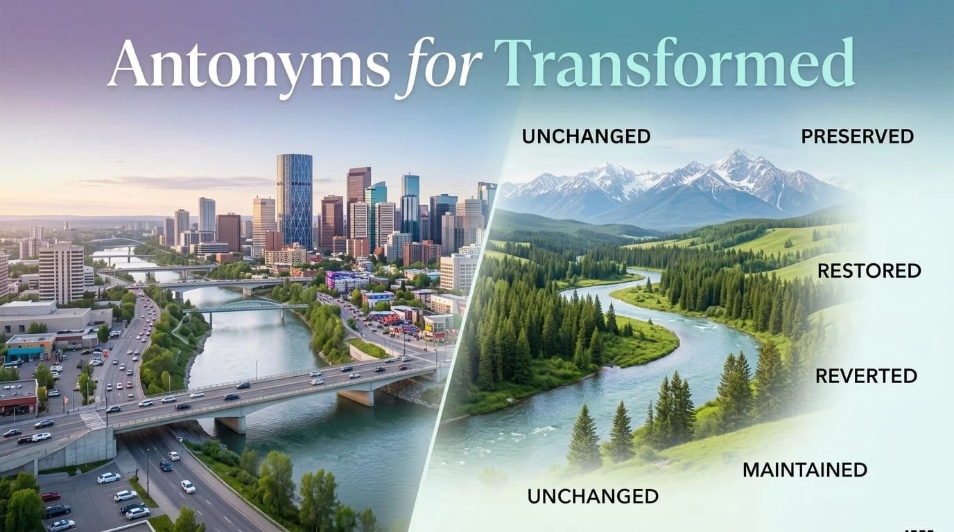 Realistic visual showing transformed objects contrasted with unchanged and preserved versions.